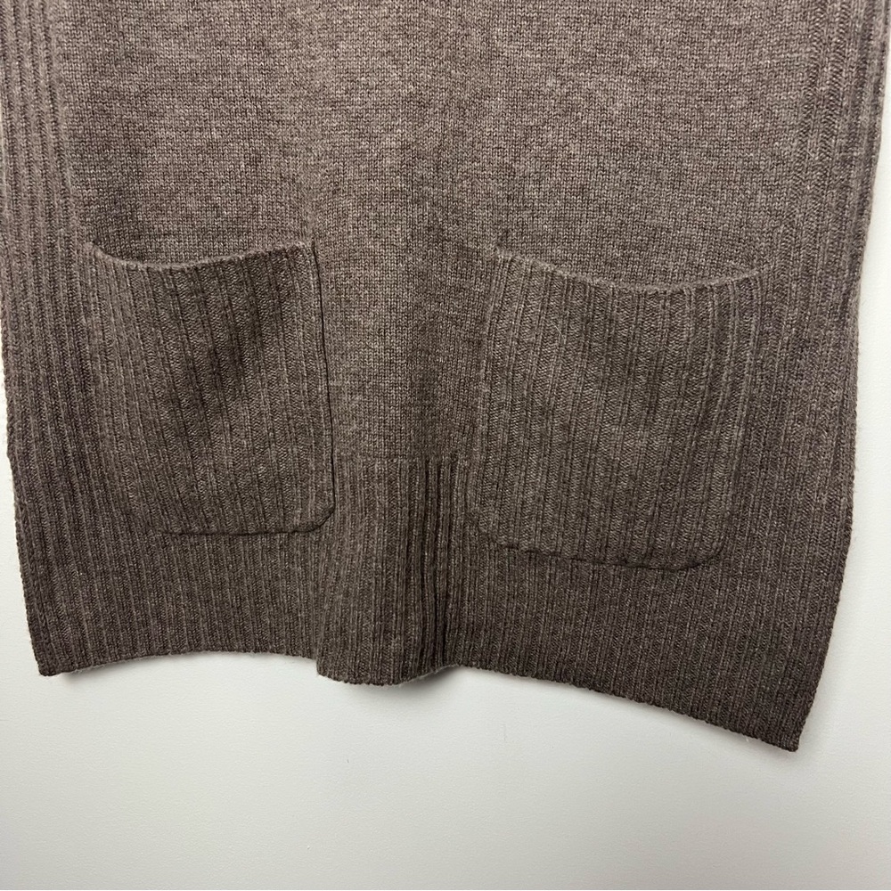 Alex Mill Kiah Wool Cashmere Brown V-Neck Tunic Sweater Vest Pockets NWOT - Picture 6 of 12